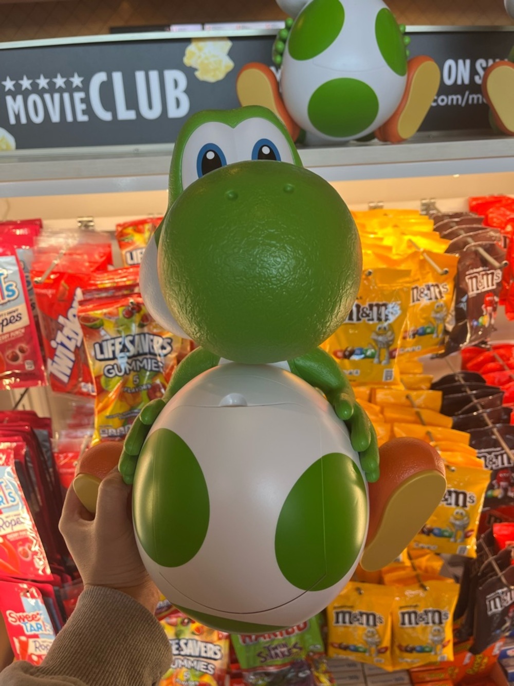 NEW SEALED Super Mario Movie Yoshi Popcorn Bucket Collectible Green Figure